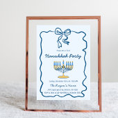 Whimsical Hand Drawn Hanukkah Holiday Party Einladung