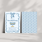 Whimsical Hand Drawn Hanukkah Holiday Party Einladung