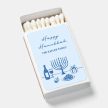 Whimsical Hand Drawn Hanukkah Party Trendy Custom