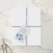 Whimsical Hand Drawn Hanukkah Party Trendy Custom Geschenkanhänger (Mit Garn)