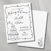Whimsical Hand Drawn Hochzeit Probe Dinner Einladung