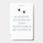 Whimsical Hand Drawn Honey Biene Apiary Floral Ausweis (Rückseite)