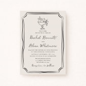 Whimsical Hand-Drawn Ivory Wedding Invitation Ankündigung