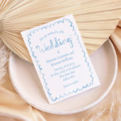 Whimsical Hand Drawn Light Blue Watercolor Wedding Einladung