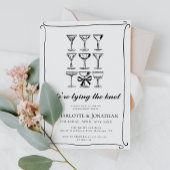 Whimsical Hand Drawn Martini Engagement Party Einladung