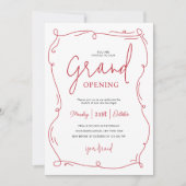 Whimsical Hand Drawn Modern Grand Opening Business Einladung (Vorderseite)