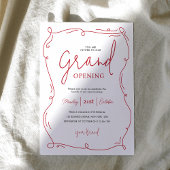 Whimsical Hand Drawn Modern Grand Opening Business Einladung