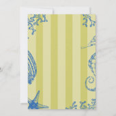 Whimsical hand drawn nautical coastal wedding  einladung (Rückseite)