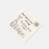 Whimsical Hand Drawn New Year's Eve Party Serviette (Ecke)