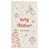 Whimsical Hand Drawn Oh, was Spaß Weihnachten Part Kleine Geschenktüte (Rückseite)
