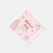 Whimsical Hand Drawn Oh, was Spaß Weihnachten Part Serviette (Ecke)