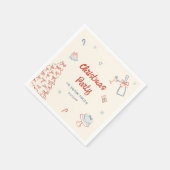 Whimsical Hand Drawn Oh, was Spaß Weihnachten Part Serviette (Ecke)