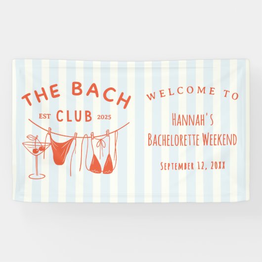 Whimsical Hand Drawn Orange Cocktail Banner (Horizontal)