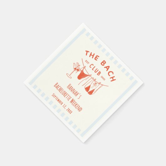 Whimsical Hand Drawn Orange Cocktail Serviette (Ecke)