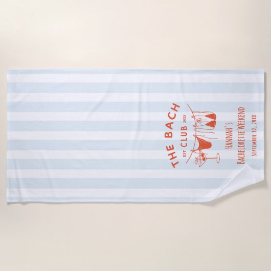 Whimsical Hand Drawn Orange Cocktail Strandtuch (Vorderseite)