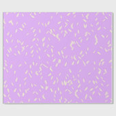 Whimsical Hand-Drawn Pale Yellow Petal Rain Geschenkpapier (Flach)