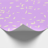 Whimsical Hand-Drawn Pale Yellow Petal Rain Geschenkpapier (Ecke)