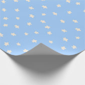 Whimsical Hand-Drawn Pale Yellow Starry Celestial Geschenkpapier (Ecke)