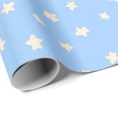 Whimsical Hand-Drawn Pale Yellow Starry Celestial Geschenkpapier (Rolleneckpunkt)