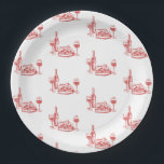 Whimsical Hand Drawn Pizza Brautparty Pappteller<br><div class="desc">Whimsical Hand Drawn Pizza Wine Brautparty Paper Teller</div>