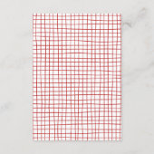 Whimsical Hand Drawn Pizza & Wine Brautparty Dankeskarte (Rückseite)