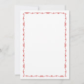 Whimsical Hand Drawn Pizza & Wine Brautparty Einladung (Rückseite)