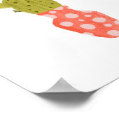 Whimsical Hand-Drawn Potted Cactus Art Poster (Ecke)