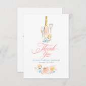 Whimsical Hand Drawn Quirky Cute Small Thank You  Dankeskarte (Vorne/Hinten)