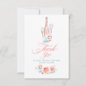 Whimsical Hand Drawn Quirky Cute Small Thank You  Dankeskarte (Vorderseite)
