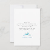 Whimsical Hand Drawn Quirky Cute Small Thank You  Dankeskarte (Rückseite)