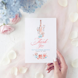 Whimsical Hand Drawn Quirky Cute Small Thank You  Dankeskarte