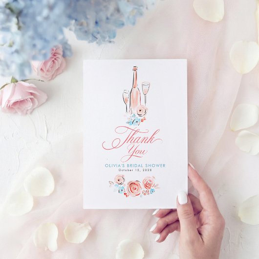 Whimsical Hand Drawn Quirky Cute Small Thank You  Dankeskarte