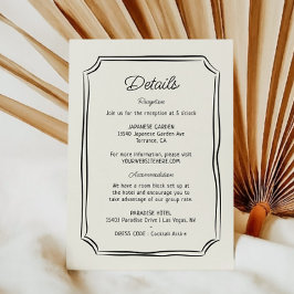 Whimsical Hand Drawn Quirky Hochzeitsinformationen Begleitkarte