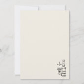 Whimsical Hand Drawn Quirky Vintage Hochzeit Einladung (Rückseite)