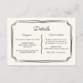 Whimsical Hand Drawn Quirky Wedding Details Begleitkarte (Vorderseite)