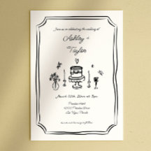 Whimsical Hand Drawn Quirky Wedding