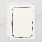 Whimsical Hand Drawn Quirky Wedding Einladung (Rückseite)