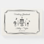 Whimsical Hand Drawn Quirky Wedding Gästebuch (Vorderseite)