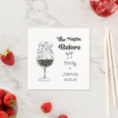 Whimsical Hand Drawn Quirky Wedkins Serviette (Beispiel)