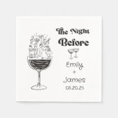 Whimsical Hand Drawn Quirky Wedkins Serviette (Vorderseite)