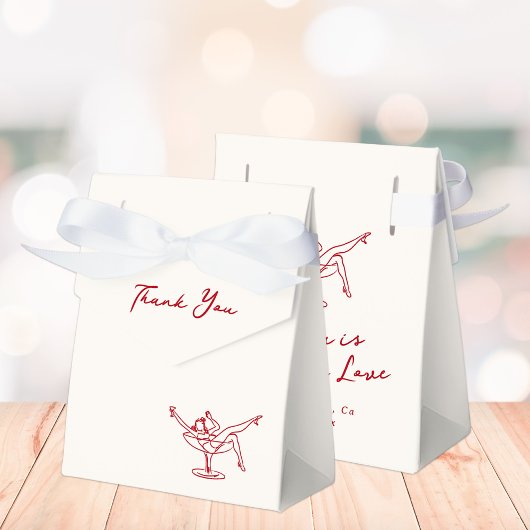 Whimsical Hand Drawn Red Bachelorette Geschenkschachtel