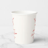 Whimsical Hand Drawn Red Bachelorette Pappbecher (Rechts)