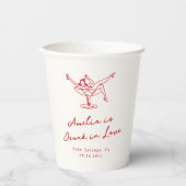 Whimsical Hand Drawn Red Bachelorette Pappbecher (Vorderseite)