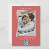 Whimsical Hand Drawn Save The Date Hochzeitsfoto   (Rückseite)