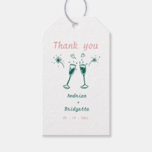 Whimsical Hand Drawn Scribble Wedding Danke