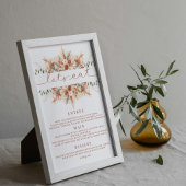 Whimsical Hand Drawn Script Hochzeitsmenü Poster