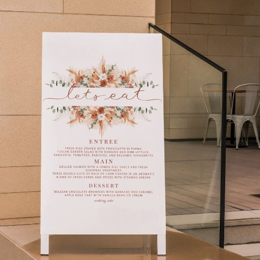 Whimsical Hand Drawn Script Hochzeitsmenü Poster