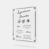 Whimsical Hand Drawn Signature Drinks Acrylschild (Winkel)