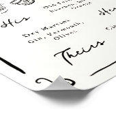 Whimsical Hand Drawn Signature Drinks Poster (Ecke)