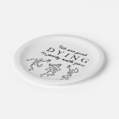 Whimsical Hand Drawn Skeletons Halloween Party Pappteller (Schrägansicht)